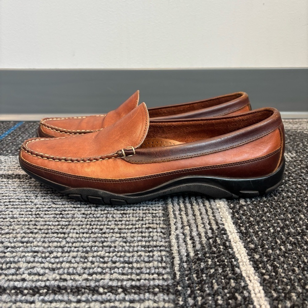 Allen Edmonds Boulder Slip On Loafers Moccasins shoes brown leather 10E